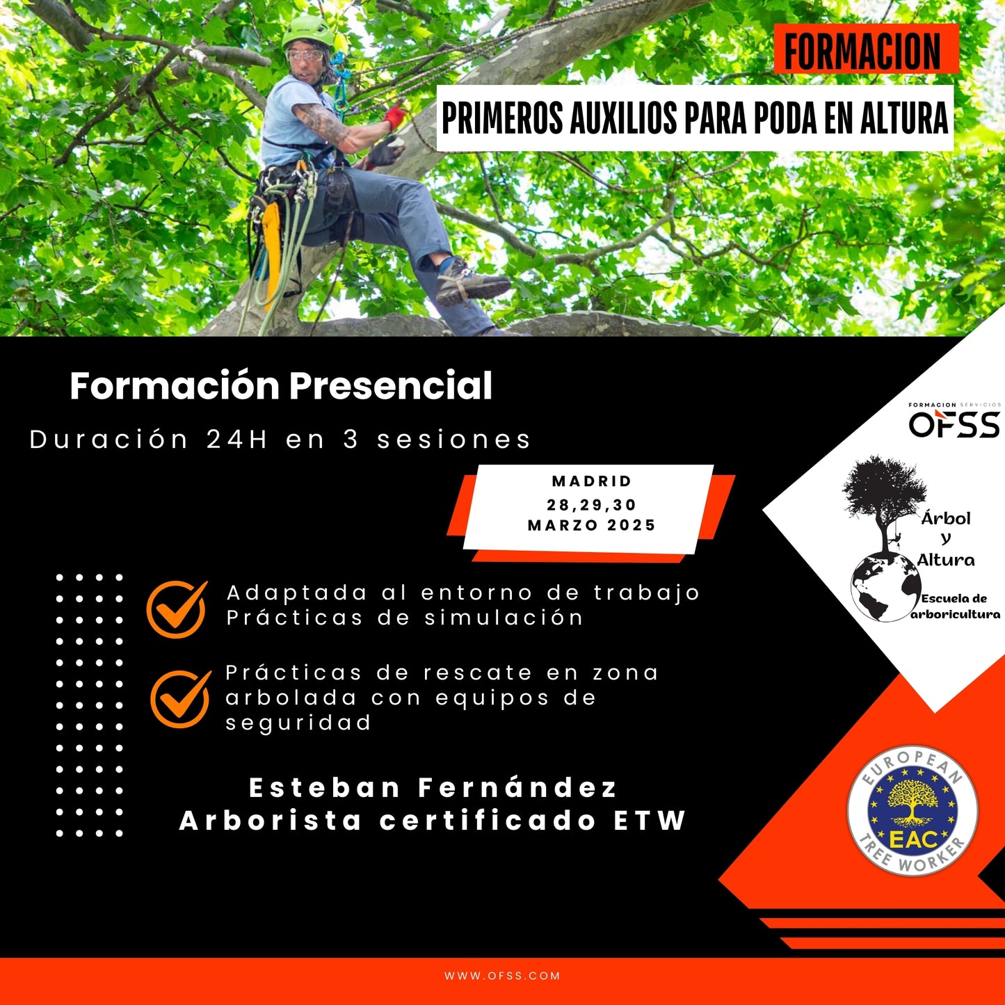 Primeros Auxilios para Poda en Altura